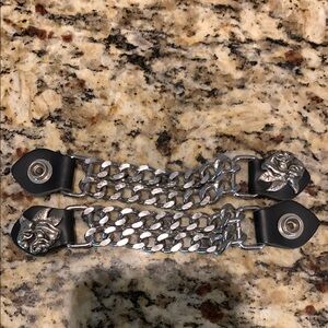 Silver Chain Rose Vest Extenders Pair